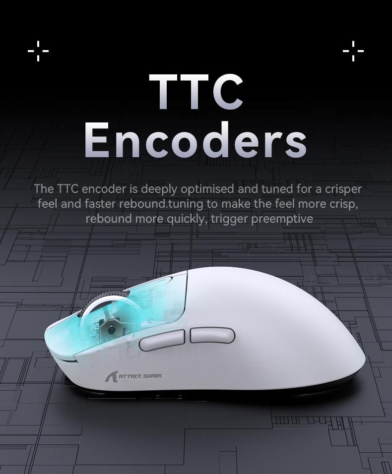 Product Introduction of Original Attack Shark X3 Wireless Mouse Multiple Colors Three-mode Lightweight Design Ergonomics PAW3395 E-sports Gaming Mouse 19