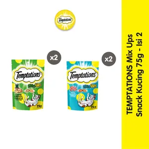 [SPECIAL LIVE] Temptations MixUps Snack Kucing 75 gr - Isi 2 snack  kucing