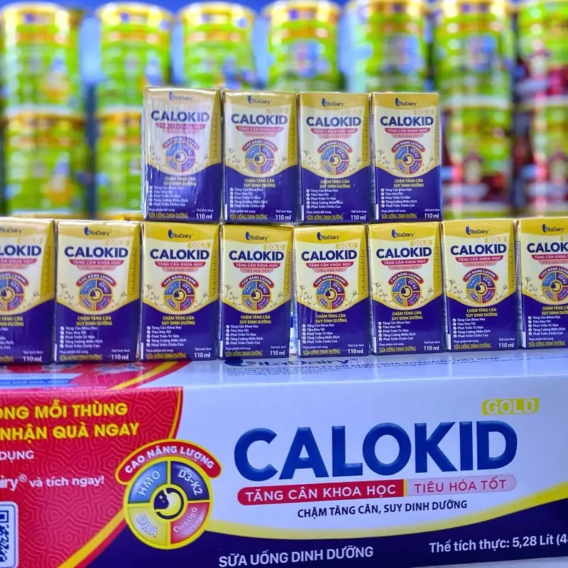 [ Vitadairy] Sữa Calokid 110ml cho bé 48 hộp 4