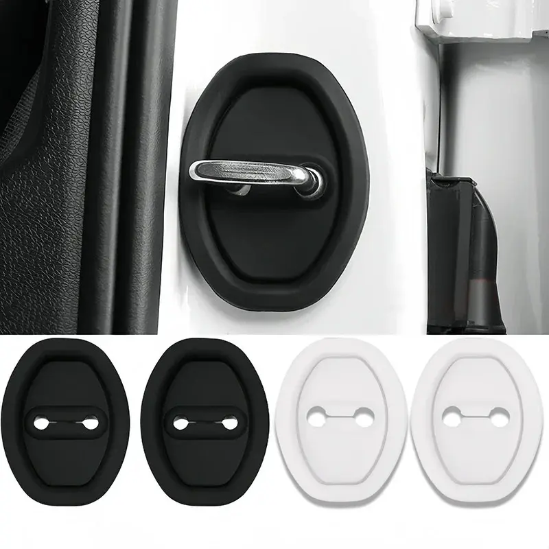 Bảo Vệ Khóa Cửa Ô Tô, Đệm Silicon Khóa Cửa Ô Tô Thông Dụng Bộ Giảm Chấn, Phụ Kiện Thay Thế Yên Tĩnh, Thích Hợp Cho Proton, Perodua, Honda, Phụ Kiện Toyota, Đệm Niêm Phong, Cho Xe Hơi