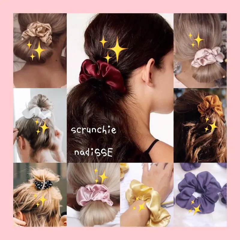 SCRUNCHIE SSATIN IKAT RAMBUT AKSESORIS RAMBUT KARET RAMBUT CEPOL HIJAB SCRUNCHIE HIJAB RAMBUT 1