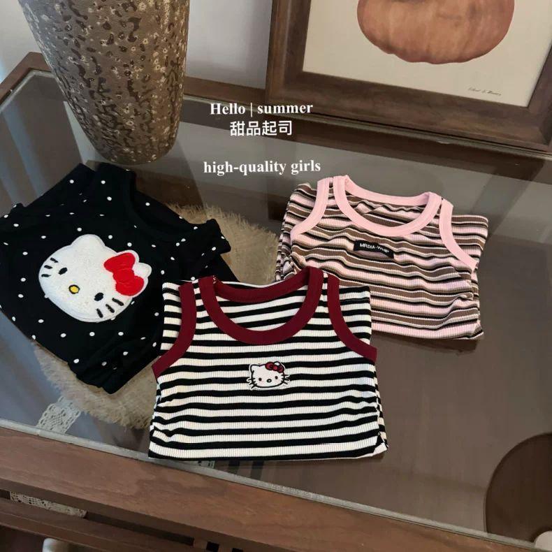 Tình yêu mẫu giáo Vest Sọc Mèo Hoạt Hình Cho Em Bé Gái Thoải Mái Và Co Giãn Với đầm 13 ký của minh nhàn quần jean ống loe đồ bộ đến 14 tuổi set y2k 10 chân váy dài tole lạnh áo ngực từ 12 tone đi học nữ cấp combo thun tay bí phồng dress girl white