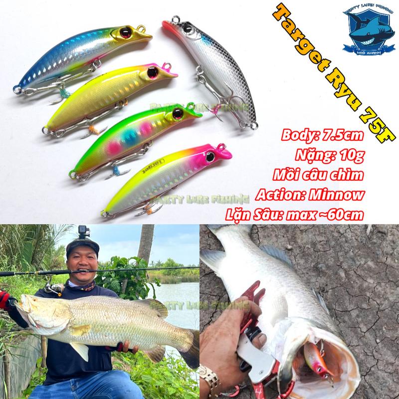 Target Ryu 75F 10g, mồi câu cá chẽm, măng, chéc, mú...