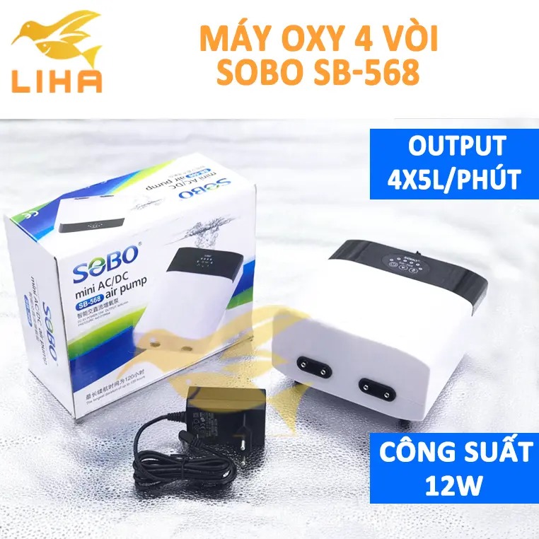 Máy Sủi Oxy Tích Điện Sobo SB168 SB268 SB368 SB468 SB568 - Máy Oxi Cho Bể Cá