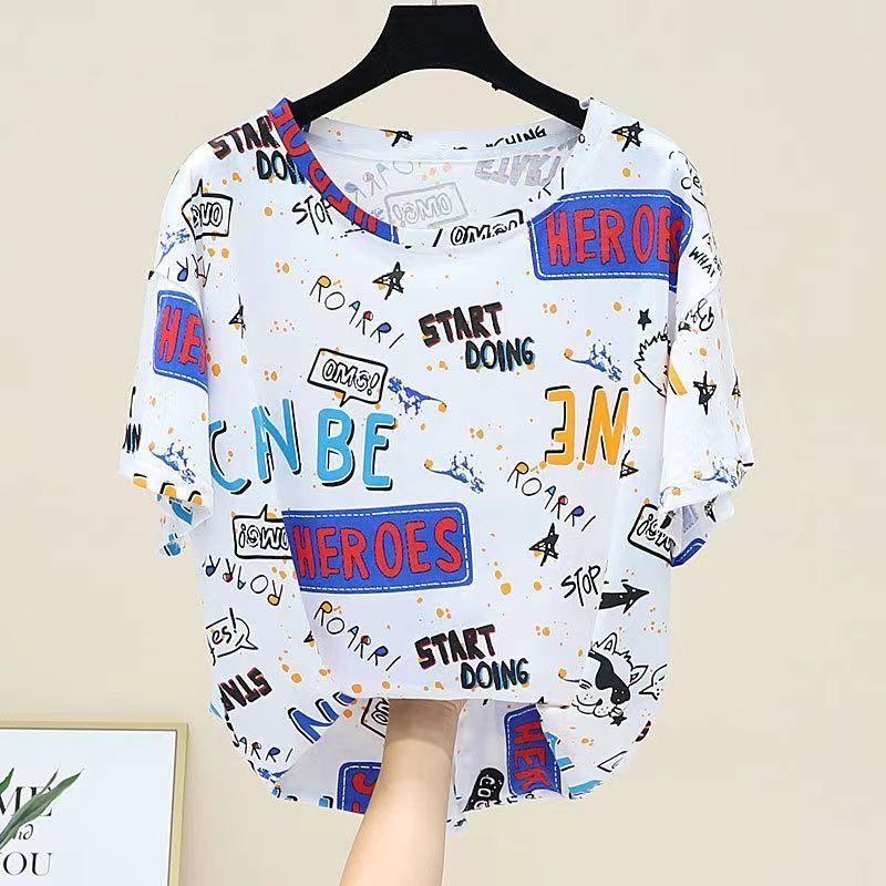 Product Introduction of Áo Thun ngắn Tay Phong Cách Hàn Quốc Mùa Hè Mới, Ngoại Cỡ, Dành Cho Nữ, Dáng Rộng Vừa Vặn, Quần Áo Ngoại Cỡ, Áo Giấu Bụng, [Đánh Giá Tích Cực 1004] 25