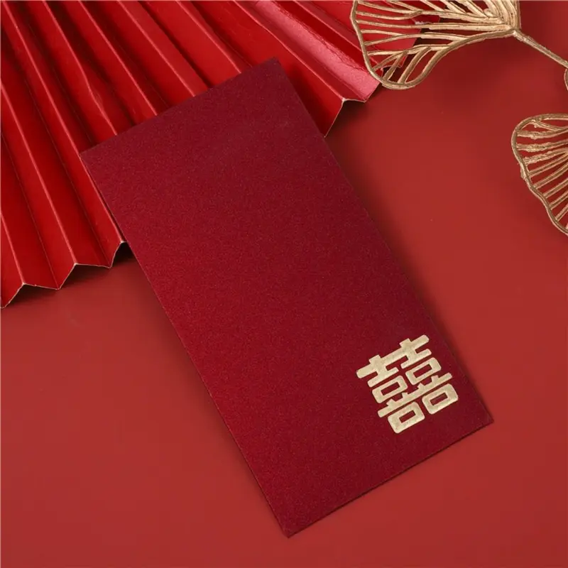 Túi đựng tiền, phong cách Trung Quốc, 6 cái, dành cho năm mới, phong bì màu đỏ, Hongbao truyền thống, túi đựng tiền đám cưới, quà tặng phước lành, túi đóng gói, thích hợp cho quà tặng năm mới theo lịch âm 6