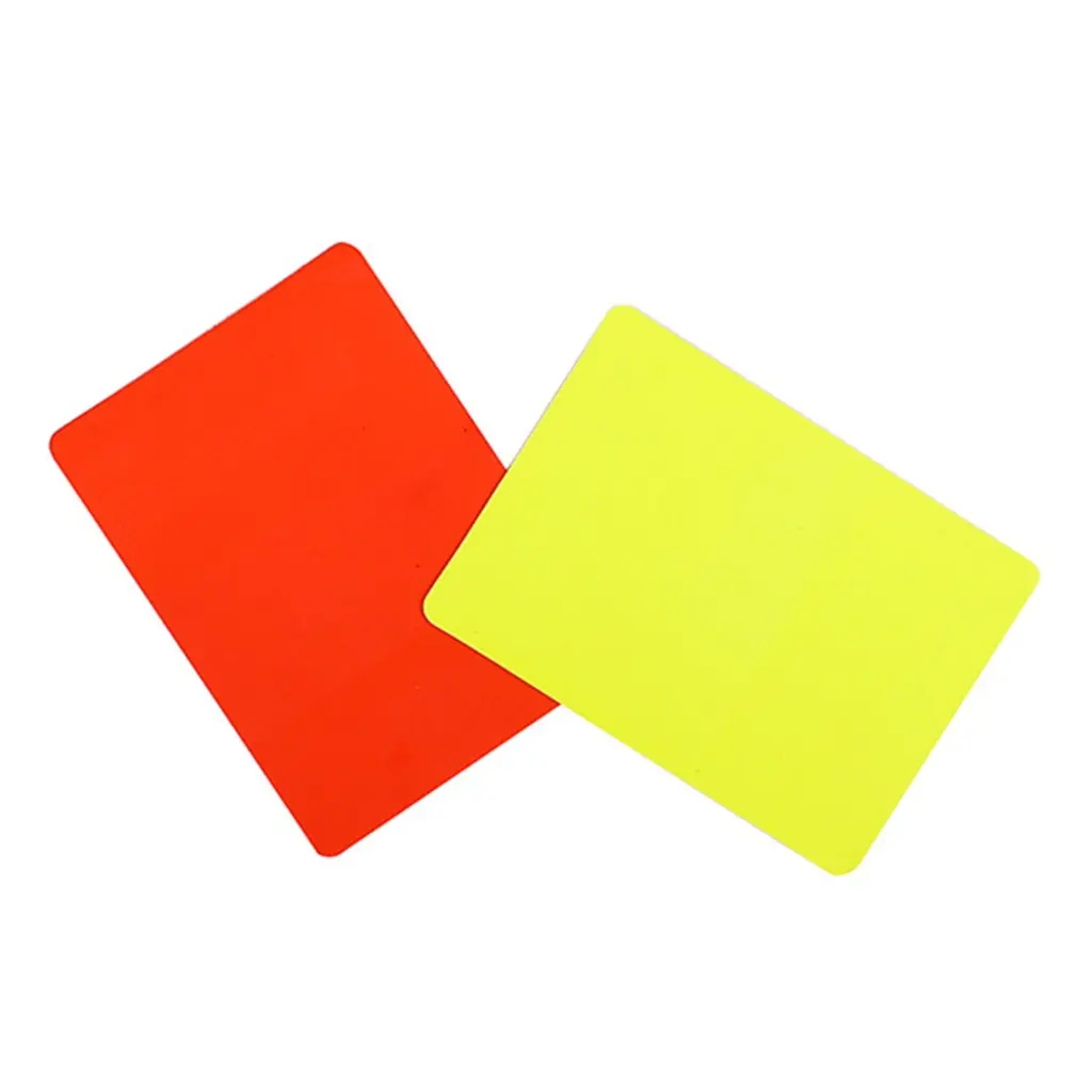 Thẻ Trọng tài bóng đá, Chất liệu PVC, Thẻ màu đỏ và vàng, Thẻ hình phạt cho trọng tài thể thao, Thích hợp cho trò chơi bóng đá và thể thao bóng đá, Thẻ trọng tài Sport Đồng