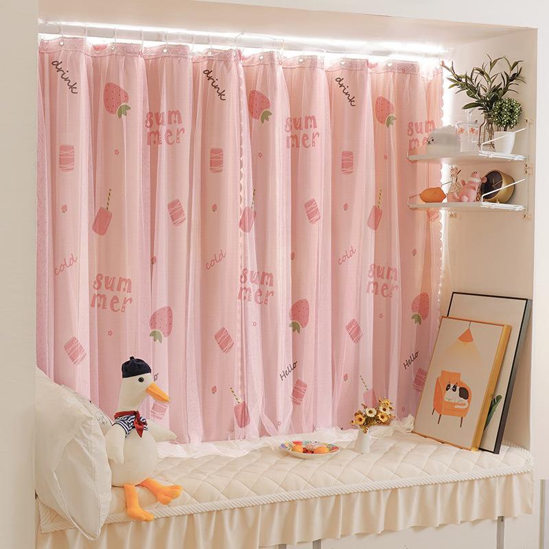 Rèm cửa dán tường Shisonson Decor 2 lớp họa tiết chống nắng, cản sáng, cản tia UV