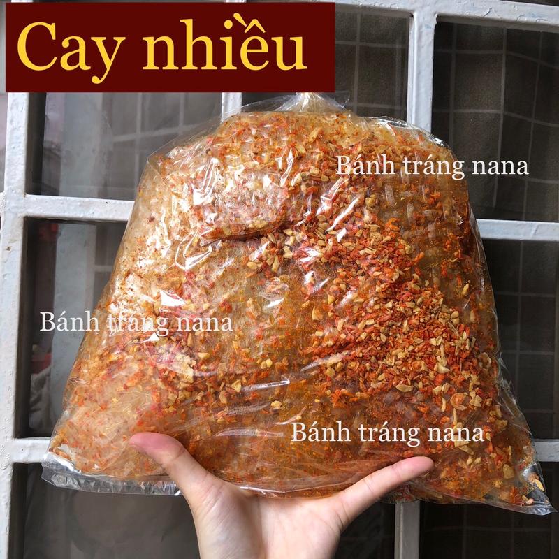 500gram Bánh Tráng Trộn Sate Tỏi Phi, Tép Sấy - Cay Nhiều