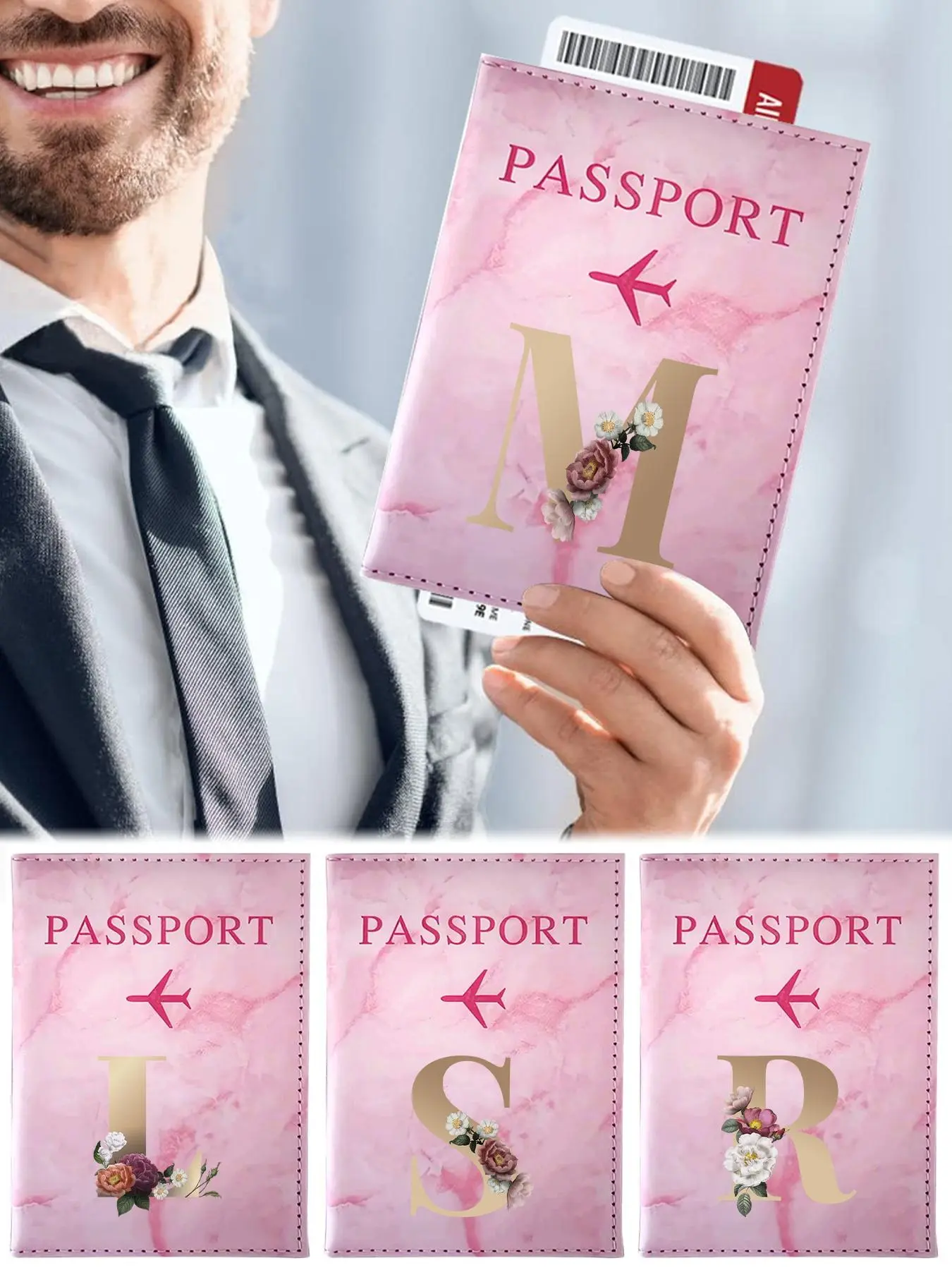 Letter Pattern Passport Case, Fashionable Passport Holder, Creative Travel Passport Id Credit Card Cover Holder, Passport Cover for Women & Men