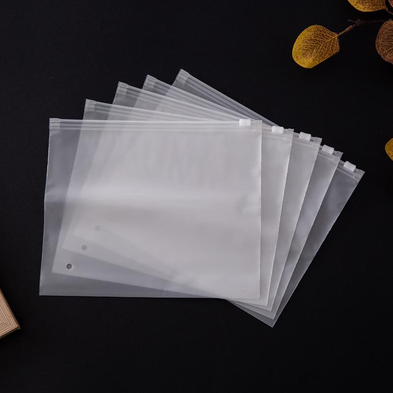 50Pcs With Air Hole Frosted Matte Storage Bag Reusable Sealed Clothing Packaging Travel Shipping Plastic Zipper Bag Cosmetic Storage 1