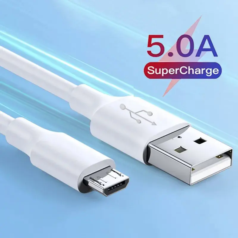 Kabel USB Mikro, Wayar Pengecasan Pantas 5A, Untuk Telefon Bimbit ...