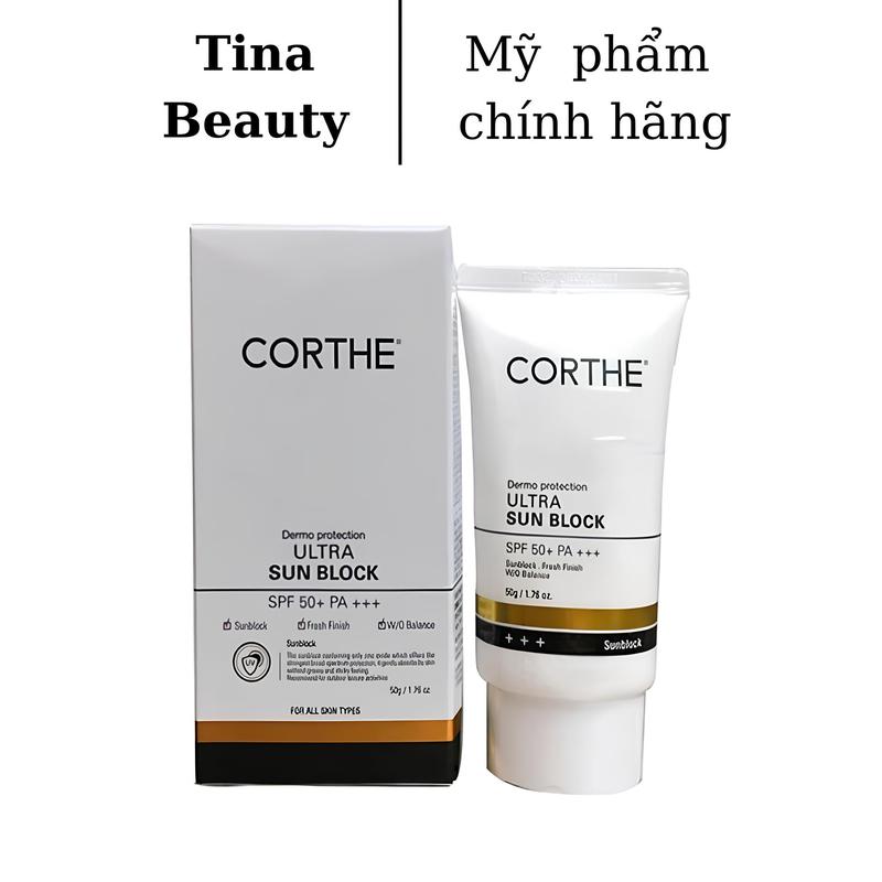 Kem Chống Nắng Corthe Dermo Protectione Ultra Sun Block SPF50+ PA+++50g Hàn Quốc
