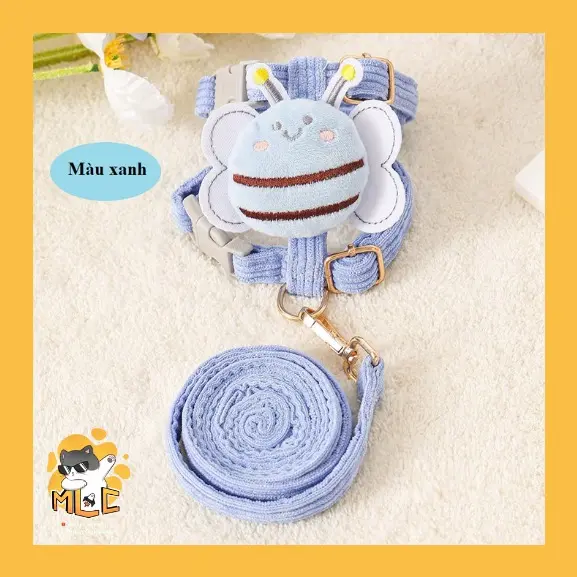 MOLACA - Dây dắt, yếm dắt chó mèo đi dạo hình con ong dễ thương, an toàn, thoải mái, dễ điều chỉnh (HÀNG LOẠI 1, CÓ SẴN) - DYO 5