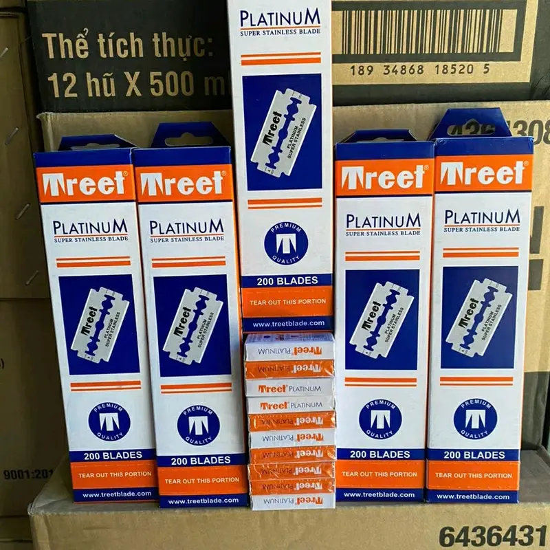 Vỉ 200 lưỡi dao lam Treet cam cạo 4