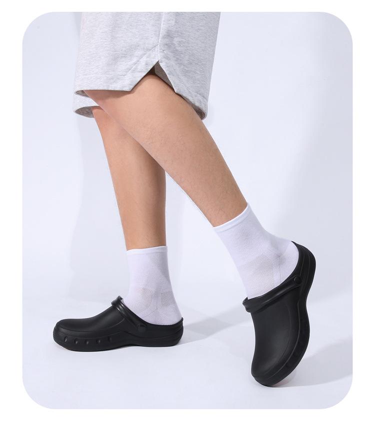 Product Introduction of Giày Đầu Bếp, Dành Cho Nam Và Nữ, Chất Liệu EVA, Dép Siêu Nhẹ, Thích Hợp Cho Bác Sĩ Và Y Tá, Giày Phẫu Thuật, Guốc Thông Gió Chống Trượt, Chống Thấm Nước Và Chống Dầu, Giày Đi Làm Đế Bằng Sandal 7