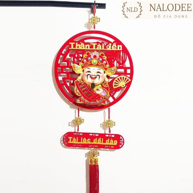 Dải treo thần tài lắc đầu treo cửa may mắn tết decor nhà cửa 2024 Decor Phòng Phòng Khách Trang Trí Nhà