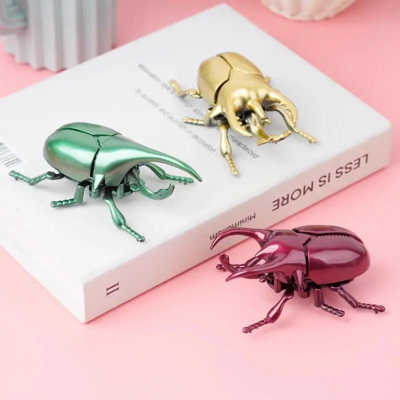 Simulation Creative Beetle Model Children Clockwork Insect Toy Prize Gift