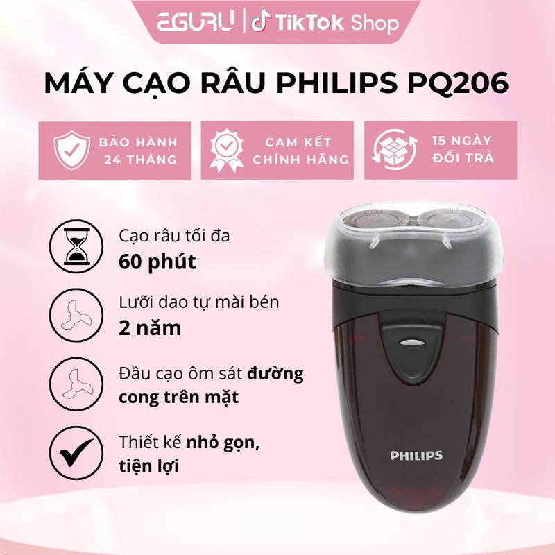 DEAL SỐC Máy Cạo Râu Du Lịch PHILIPS PQ206 và Máy cắt lông mũi ShowSee C1 cạo râu tối đa 60 phút sau 1 lần sạc lưỡi dao tự mài 2 năm đầu dao cạo ôm sát mặt thiết kế nhỏ gọn
