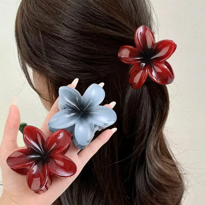 Klip Kuku Rambut, Gaya Bohemia, Kecerunan Merah dan Kelabu, Rekaan ...
