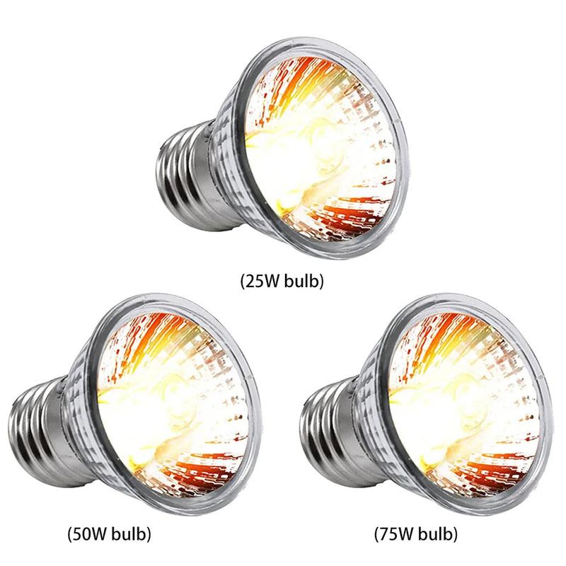 Product Introduction of 1-20PCS 25/50/75W UVA+UVB Reptile Lamp Bulb Turtle Basking Heating Light UV Light Bulbs Full Spectrum Sunlamp for Amphibians 7