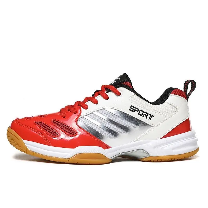Shock-absorbing Table Tennis Shoes Badminton Shoes Tennis Shoes Breathable Beef Tendon Sole Volleyball Shoes 48 Men Women Large Size Foreign Trade Cross XMQ1