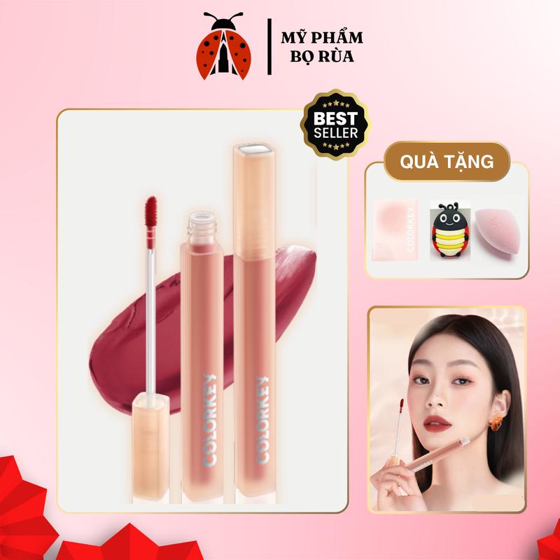 Son Lì COLORKEY Watery Tint Bền Màu Lâu Trôi Không Dính Cốc Siêu Mịn Môi Không thấm nước Màu tự nhiên 1,8g colorkeyr300 Cosmetic Nữ