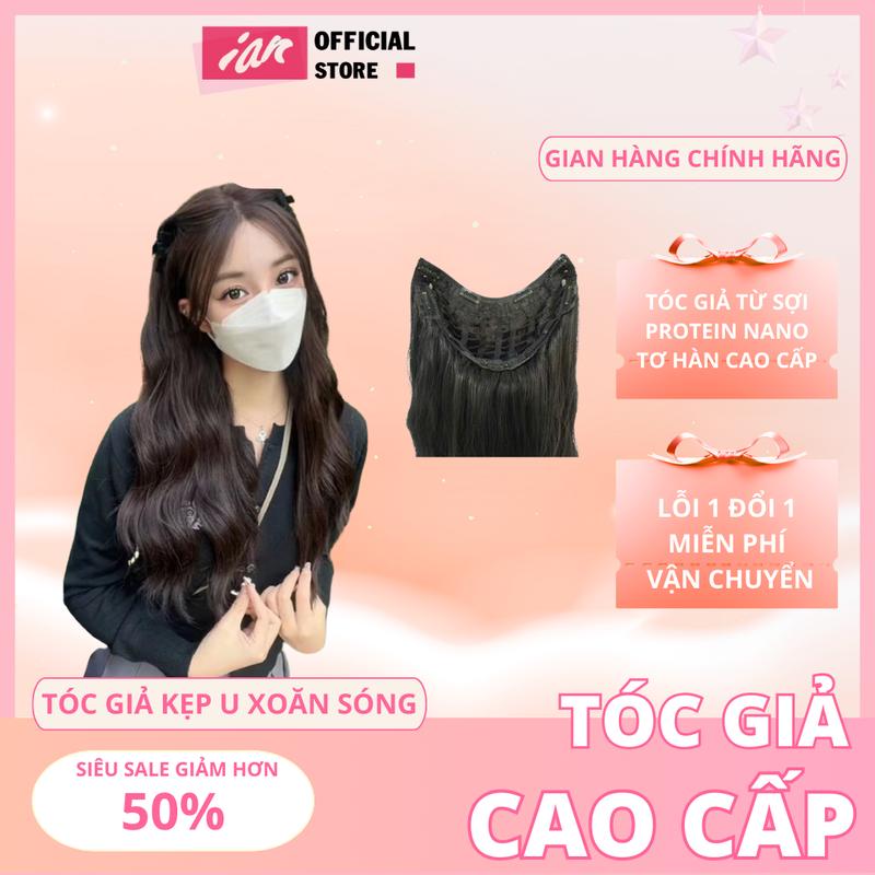 Tóc giả kẹp U, Tóc kẹp U sóng hippe mới nhất cao cấp nhất Women