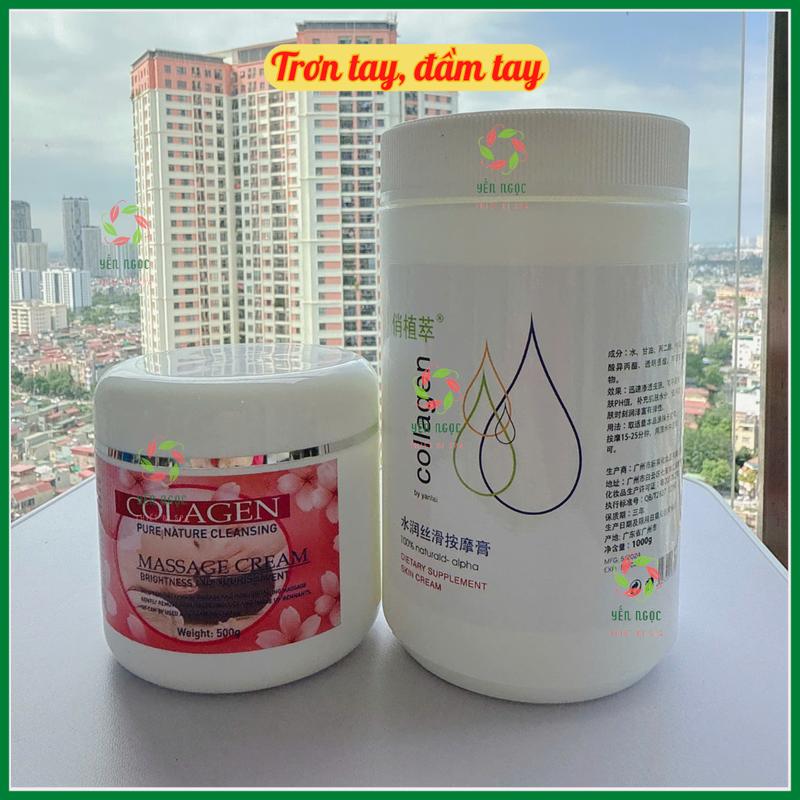 Kem massage collagen chuyên dụng cho spa hũ 500g và 1000g 5