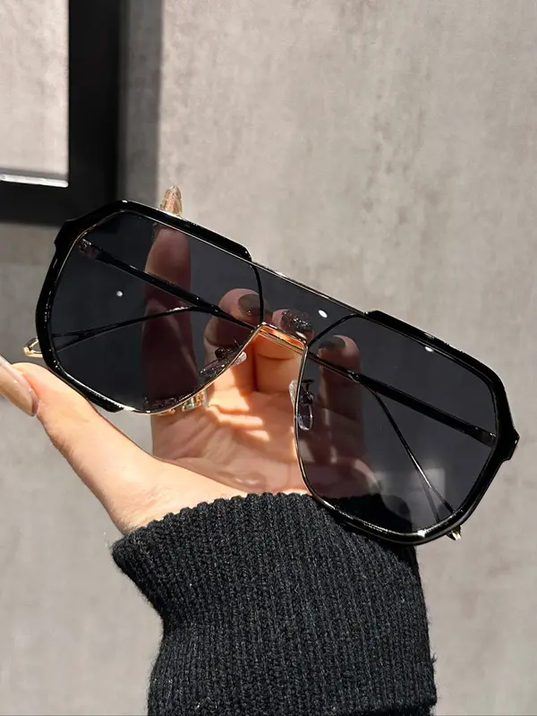 Unisex Vintage Metal Frame Sunglasses for Women, Trendy Casual Thin Sunglasses for Everyday Use, Modern Fashion Accessories for Outdoor Activities 4