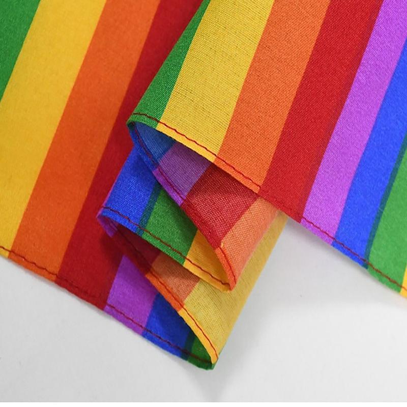 Product Introduction of Trendy Pride Festival Pocket Square Scarf Rainbow Colorful Headband Wristband Lesbian 17