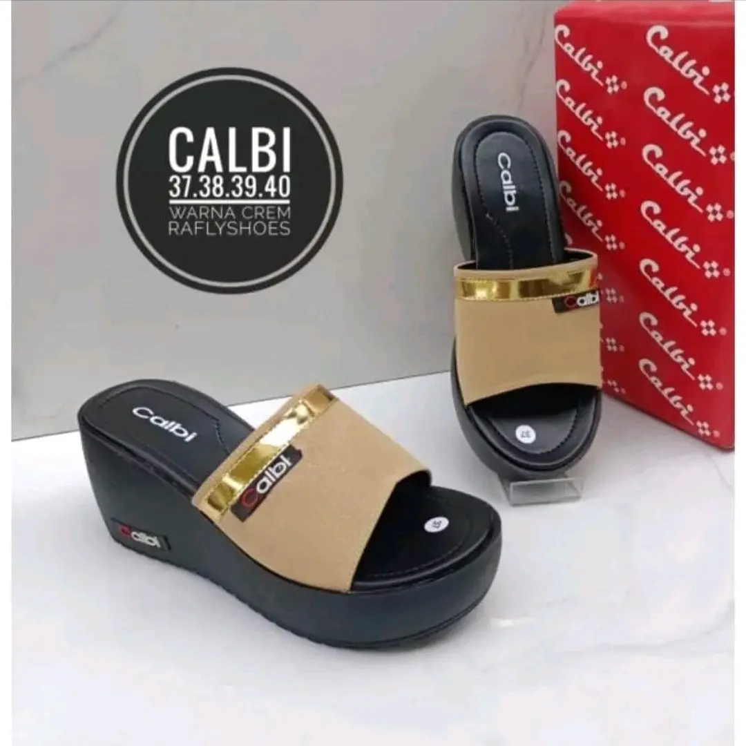 SANDAL WANITA CALBIE MODEL TERBARU KEKINIAN SANDAL WEDGES TERLARIS FHASION WANITA Kasual