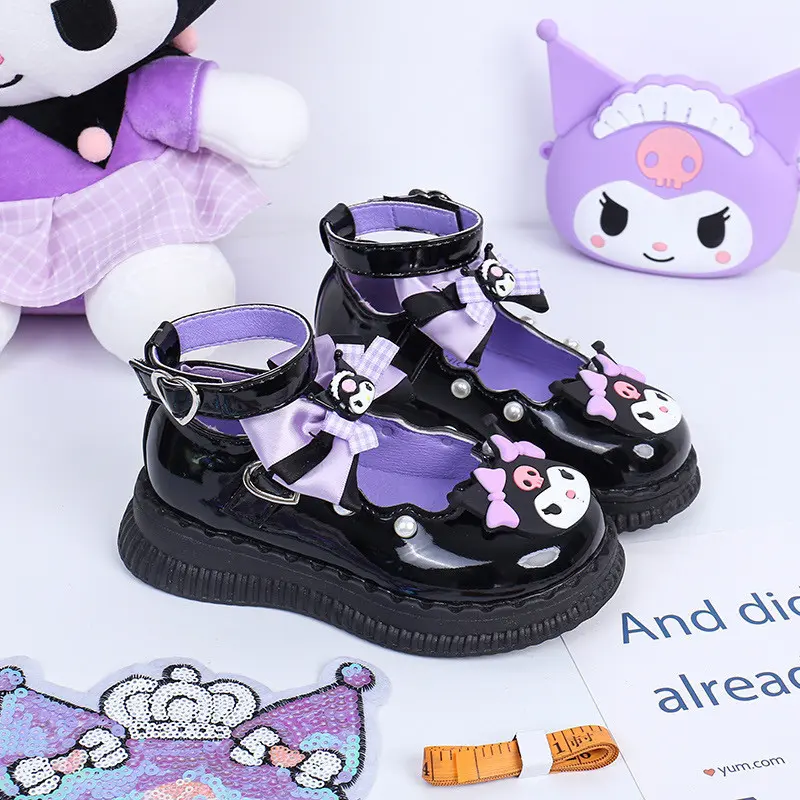 Bestall】 Giày công chúa Kuromi cho bé gái Giày da nhỏ cho trẻ em Giày biểu diễn cho bé gái Giày nhẹ