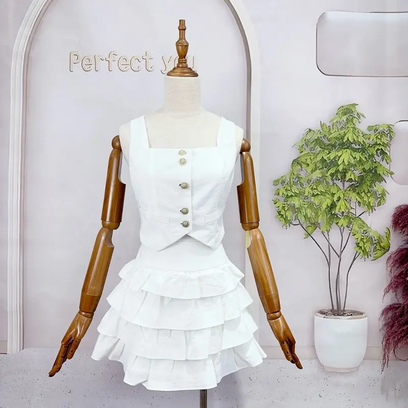 Bộ Set Cổ Vuông Áo Kaki Xin Xõ Váy 3 Tần Cho Nữ - Chất liệu Kaki Xin Xõ, Mặt Thoại Mại Dễ Chịu Women Dress 6