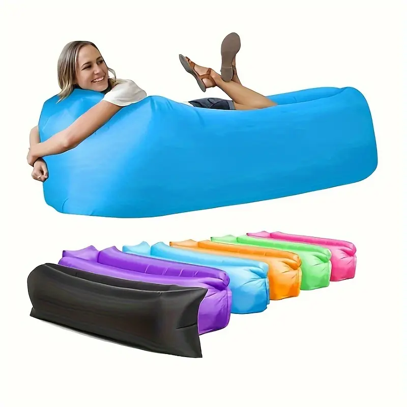 Inflatable lounger air sofa, portable, waterproof & leakproof lounger chair-perfect for backyard, beach, camping outdoor lazy sofa inflatable sofa bag portable camping mattress