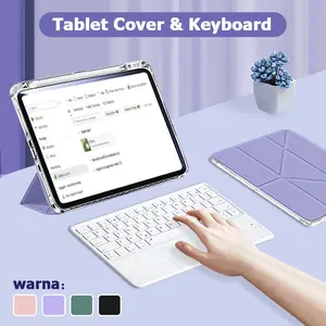 Bluetooth Nirkabel Touch Keyboard Dan Case Combo Office Silent For Xiaomi Redmi Pad SE 11 / Pro 12.1 / POCO Pad 12.1