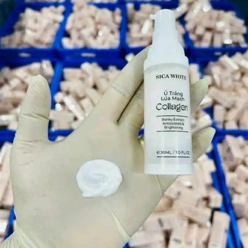 .Ủ Trắng lúa mạch Collagen ( 30ml) Sica White - mặt nạ hỗ trợ làm trắng da- hỗ trợ chăm sóc da ngâm đen Skincare Cosmetics mask phục hồi da tranexamic acid đủ vị làm dịu 2