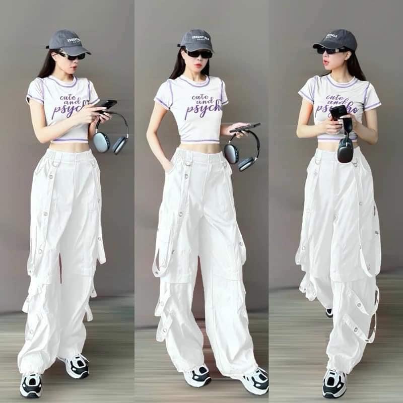 Bộ tập áo thun quần kaki tập gym,erobic dân vũ, shuffledance , zumba,dance fitness đồng phục nhóm Sport Chạy Bộ Tập Thể Dục 2