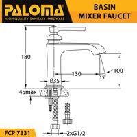 Gambar Keran Mixer Wastafel Cuci Tangan / PALOMA FCP 7331 / LIBERTY SINGLE LEVER MONOBLOC BASIN MIXER - Luxury Gold dari PALOMA Official Kota Administrasi Jakarta Timur 4 Tokopedia