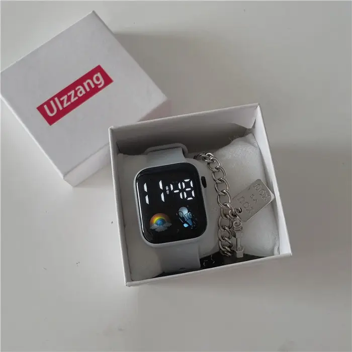 Đồng Hồ Điện Tử Đèn Led Unisex 06 Thời Trang Cá Tính Phong Cách Hàn Quốc Nam Voi Watch Đeo Tay 5