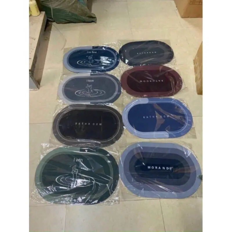 Combo 3 Thảm lau chân silicon siêu thấm hút,chống trơn trượt xịn xò 1