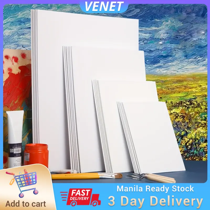 1 Pc Canvas Panels For Painting Blank Canvas Boards For Acrylics Oil Gouache Tempera Paints Projects, Primed White Art Canvas Supplies For Professionals, Hobby Painters, Students & Adults.
