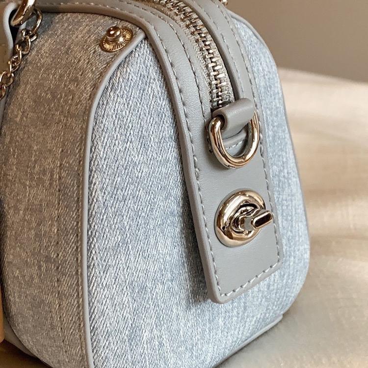 Túi trống CHIO quai xách size 20cm Bag Nữ Da Nhung 4
