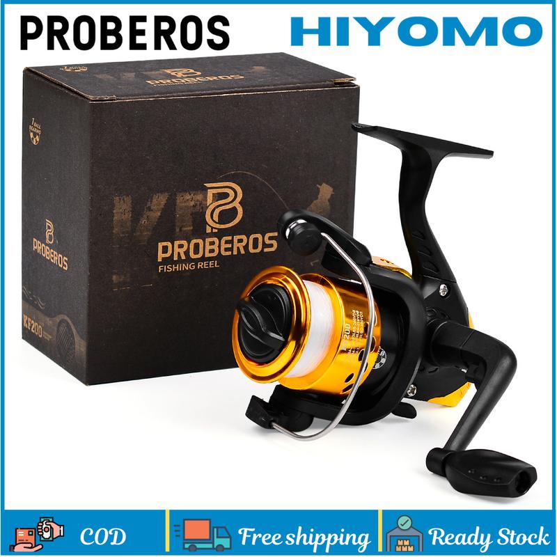 Cuộn Câu Đứng Mini, PROBEROS, Loại 200, Bánh Xe Nhẹ, Tỷ Lệ Bánh Răng 5.2: 1, Cuộn Câu Nhỏ 1BB, Kèm Dây Câu Và Thiết Bị Câu Cá Nước Mặn
