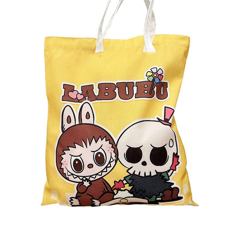 Product Introduction of Canvas Bag For Labubu Student Tutoring Carrying Bag Capacity Book Bag Shoulder Bag Ins Cute 25