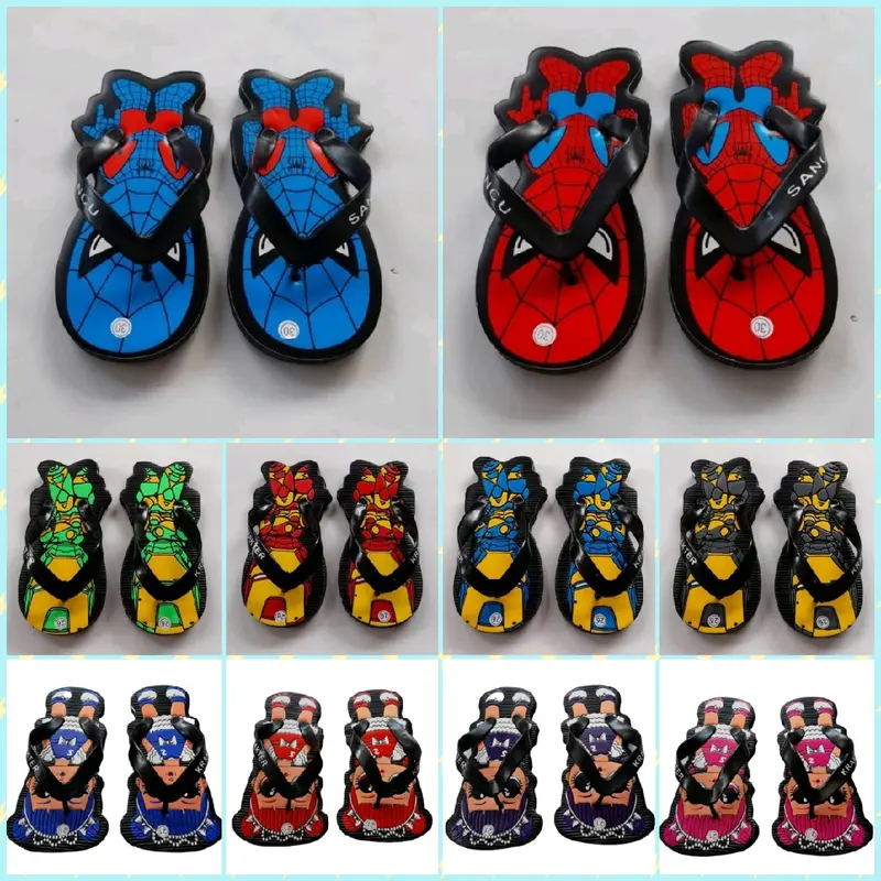 BELI LOKAL Paket Murah 20Pcs Sandal Jepit Anak Karakter Lengkung Cowok dan Cewek Keren Murah 0
