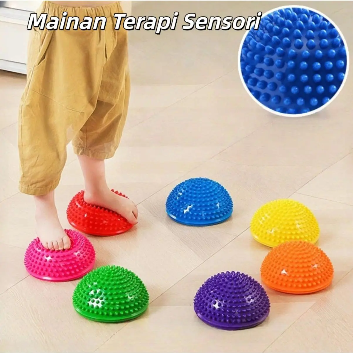 Balance Yoga Ball / Bola Keseimbangan Pijat Anak / Mainan Terapi Sensori Motorik