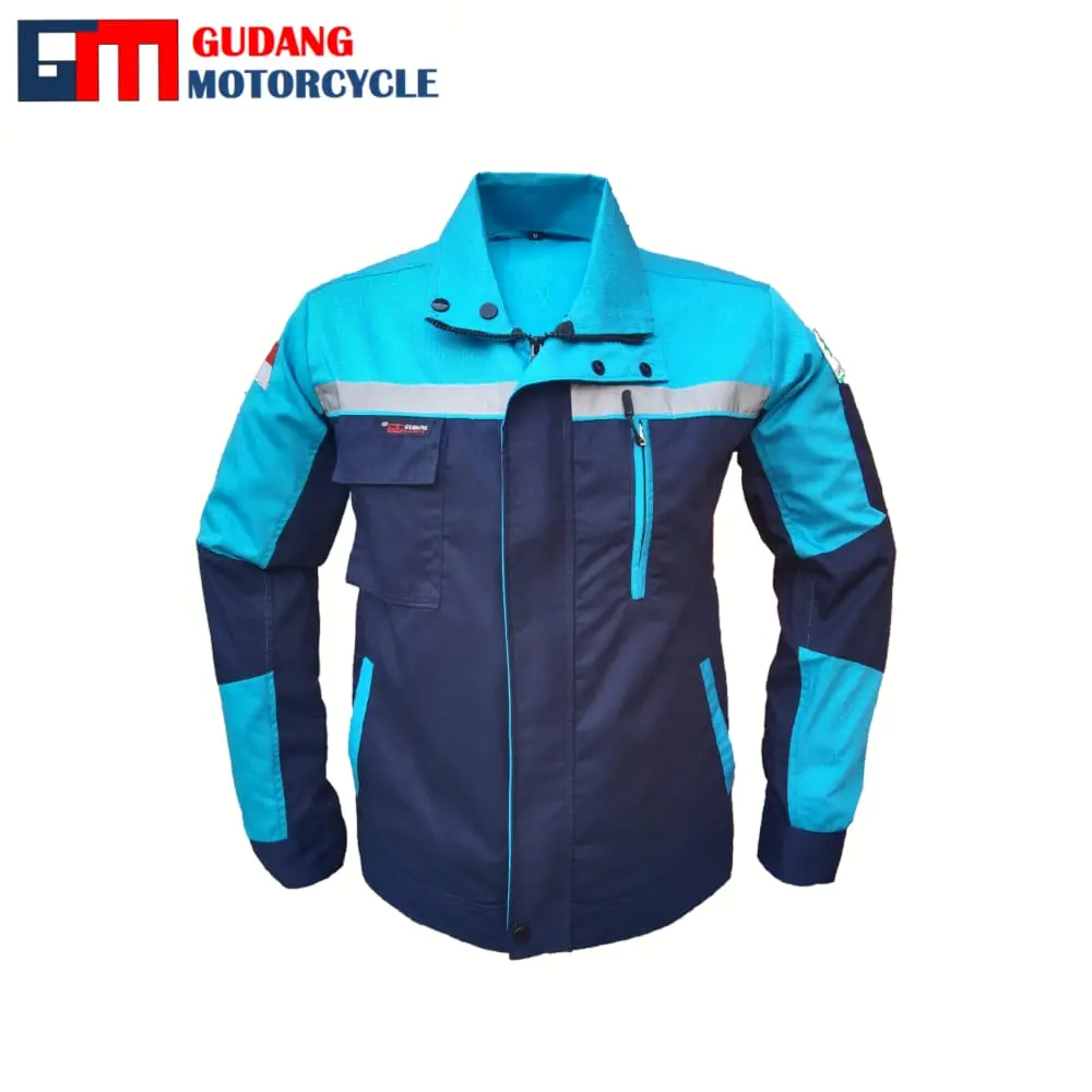 Baju Safety Proyek Lengan Panjang/ Wearpack Safety Proyek Biru Tosca Navy