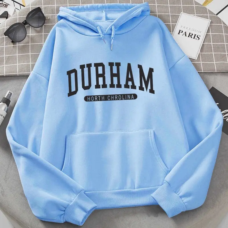 Áo Khoác Hoodie Unisex In DURHAM Có Mũ Chùm Form Rộng Hàn Quốc SL113 5