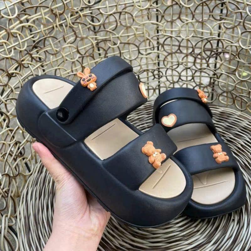 Dép Sandal Quai Hậu Nữ Đế Cao 5 Cm Dép Xăng Đan Chất Liệu Eva Mềm Êm Nhẹ Chống Trơn Trượt